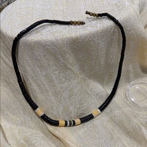 Black and Gold Beaded Necklace